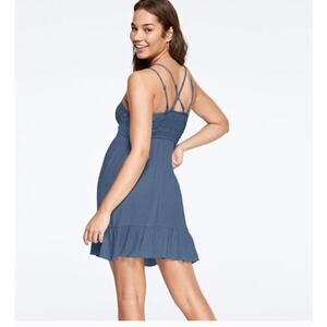 PINK Victoria's Secret Crochet Lace Dress - Size L - Blue